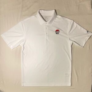 Nike Dri-FIT Pizza Hut Polo Shirt Men’s Medium White | Sporty Workwear Activewea